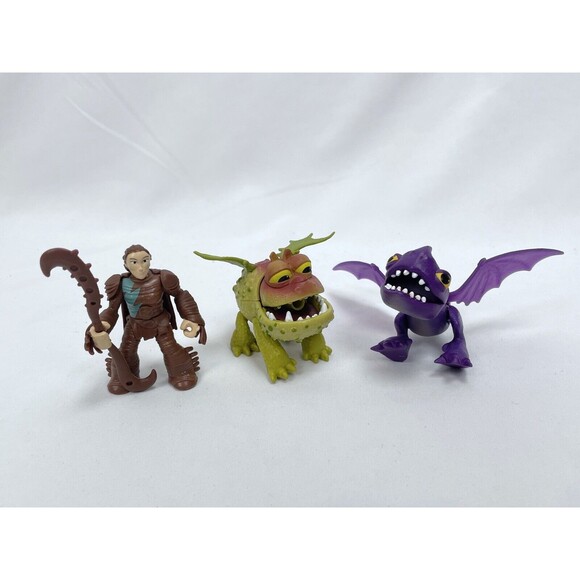 How to Train Your Dragon Valka Baby Gronckle Scuttleclaw Figures Dreamworks - Picture 1 of 7
